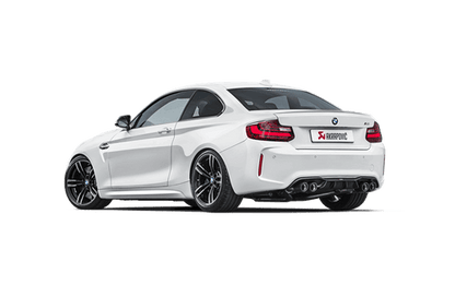 Akrapovic Evolution Line Titanium Cat-Back Exhaust System for BMW M2 F87 2016-2017 (N55) - Valved/Switchable, EU ECE Approved, Carbon Fibre Tips - Performance Rear Section Back Box/Muffler Upgrade