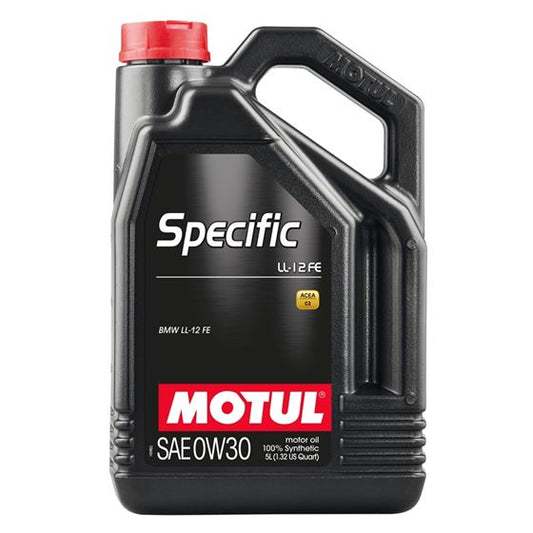 Motul Specific BMW LL-12 FE 0W-30 Fully Synthetic Engine Oil 5L - BMW Longlife-12 FE Approved, ACEA C2 Mid SAPS, Fuel Economy for BMW & MINI