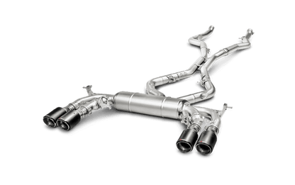 Akrapovic Evolution Line Titanium Valved Cat-Back Exhaust for BMW X6 M (F86) 2015-2017 - Carbon Fibre Tailpipes, ECE Approved Road Legal Performance Sports Exhaust / Rear Silencer Back Box, Fits S63 V8