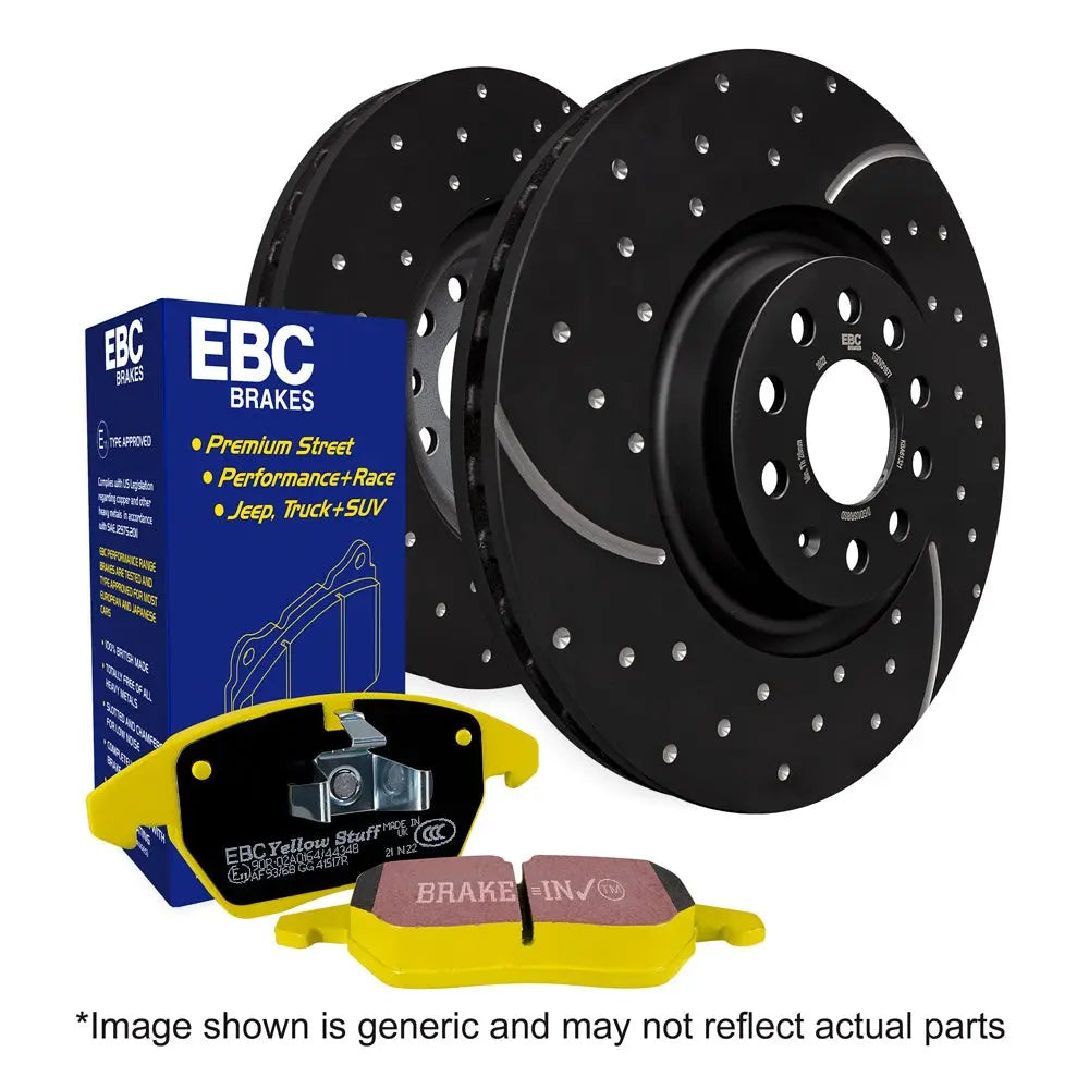 EBC Brakes Yellowstuff Pad and GD Disc Rotor Kit - Focus ST225 - Rear