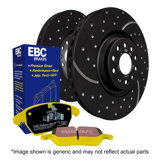 EBC Brakes Yellowstuff Pad and GD Disc Rotor Kit - Focus ST225 - Rear