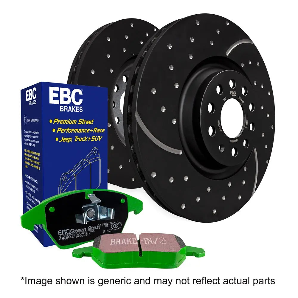 EBC Brakes Greenstuff 2000 Pad and GD Disc Rotor Kit - Focus ST225 Front
