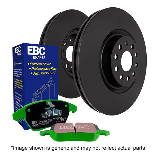 EBC Brakes Greenstuff 2000 Pad and Plain Disc Rotor Kit - Focus ST225 Rear