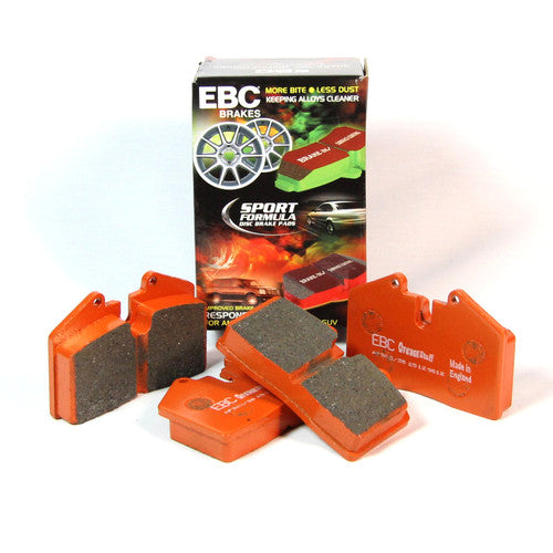 EBC Brakes OrangeStuff (Orange Stuff) Rear Brake Pads for BMW 1M E82 1 Series M Coupe - Track Day/Race/Motorsport, Circuit Only High-Temp Competition Pads, Performance/Fade-Resistant Rear Axle Upgrade