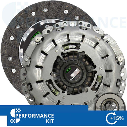 Sachs Uprated Performance Clutch Kit for Manual BMW 1/2/3/5/6 Series (F20 F21 F22 F23 F87 E93 E60 E61 F10 F11 F12 F13)  Fits M140i, M240i, 335i, 535i, 540i, 550i, 530d, 650i  OE-Like Pedal Feel, High Torque, Made in Germany