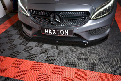 Maxton Design - FRONT SPLITTER MERCEDES C-CLASS W205 COUPE AMG-LINE (2015-2018)