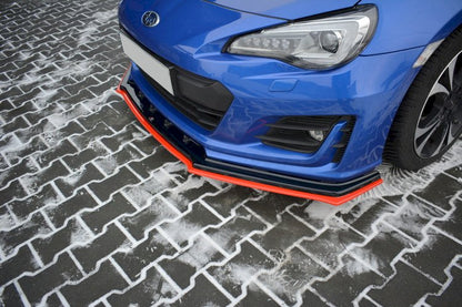 Maxton Design - FRONT SPLITTER (BLACK & RED) V.4 SUBARU BRZ FACELIFT 2017-2020