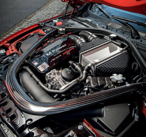 AC Schnitzer S55 Engine Cover for BMW M4 F82 F83 (F8x) - Underhood/Under-Bonnet Engine Bay Top Cover Shroud, ACS4 Sport & Efficient Performance Branding, OEM-Style Direct Fit Dress-Up Trim