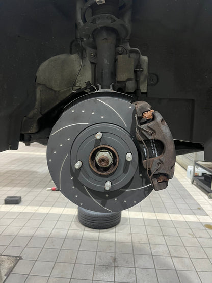 ** CLEARANCE ** Enhanced Performance (By RTS) Rear Brake Disc Upgrade - MK8 Fiesta 1.0 - Dimpled & Grooved ** NO RETURN **