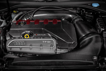 Eventuri Prepreg Carbon Fibre/Fiber Engine Bay Cover/Shroud for Audi 2.5 TFSI 5-Cylinder - RS3 8V & 8Y, TT RS/TTRS 8S, RSQ3/RS Q3 - OEM-Style Under-Bonnet/Underhood Carbon Engine Trim, Dress-Up Panel