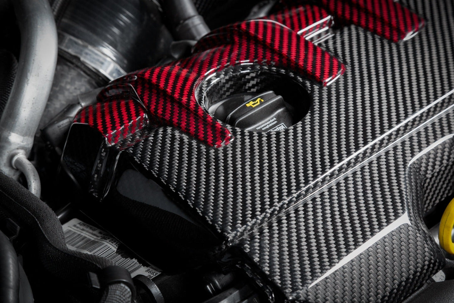 Eventuri Prepreg Carbon Fibre/Fiber Engine Bay Cover/Shroud for Audi 2.5 TFSI 5-Cylinder - RS3 8V & 8Y, TT RS/TTRS 8S, RSQ3/RS Q3 - OEM-Style Under-Bonnet/Underhood Carbon Engine Trim, Dress-Up Panel