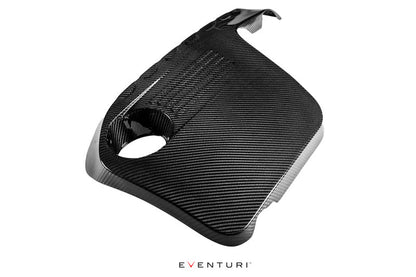 Eventuri Carbon Fibre (Carbon Fiber) Engine Cover / Engine Shroud for BMW F8X & F87 S55 – M3 F80, M4 F82 F83 Convertible, M2 Competition – Carbon Engine Bay Beauty Cover Panel, OEM+ Under‑Bonnet Dress‑Up
