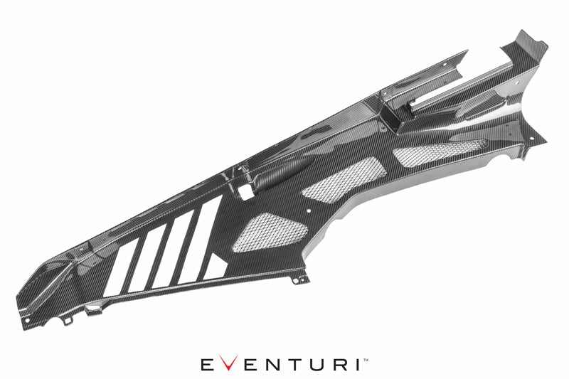 Eventuri Carbon Fibre/Fiber Engine Bay Cover Kit for Lamborghini Huracan LP610-4/LP580-2/EVO (V10) - Pre-Preg Autoclaved Satin Carbon Trim Panels: Centre, Side & Rear Strut Brace Covers