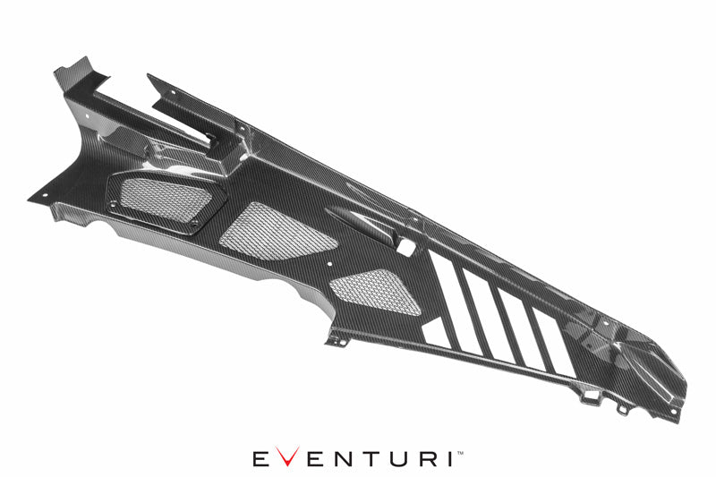 Eventuri Carbon Fibre/Fiber Engine Bay Cover Kit for Lamborghini Huracan LP610-4/LP580-2/EVO (V10) - Pre-Preg Autoclaved Satin Carbon Trim Panels: Centre, Side & Rear Strut Brace Covers