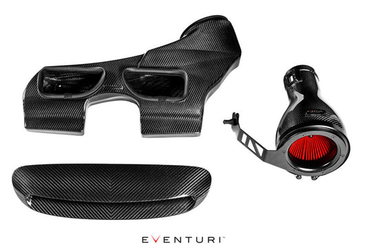 Eventuri Carbon Fibre Cold Air Intake Induction Kit for MINI Cooper JCW 306hp – F56 GP3 & F54 Clubman | Carbon Airbox Turbo Intake Upgrade | F5X JCW Performance Intake System | Carbon Ram Air Scoop & Duct | High-Flow Air Filter Kit