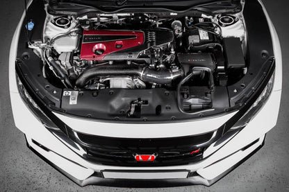 Eventuri Carbon Fibre Red Kevlar Engine Top Cover/Shroud - Honda Civic Type R FK2 FK8 FL5 (K20C1) | Carbon Fiber Coil Pack Cover Rocker/Valve Cover Garnish Engine Bay Dress-Up Trim 2015-2024