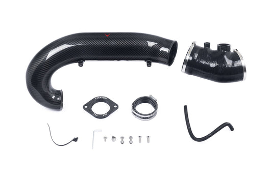 Eventuri Carbon Fibre Turbo Inlet Pipe V3 - Honda Civic Type R FK8 2.0T (2017-2021) | High-Flow Intake Tube/Turbo Inlet Elbow Upgrade | Carbon Induction Intake Hose for K20C1