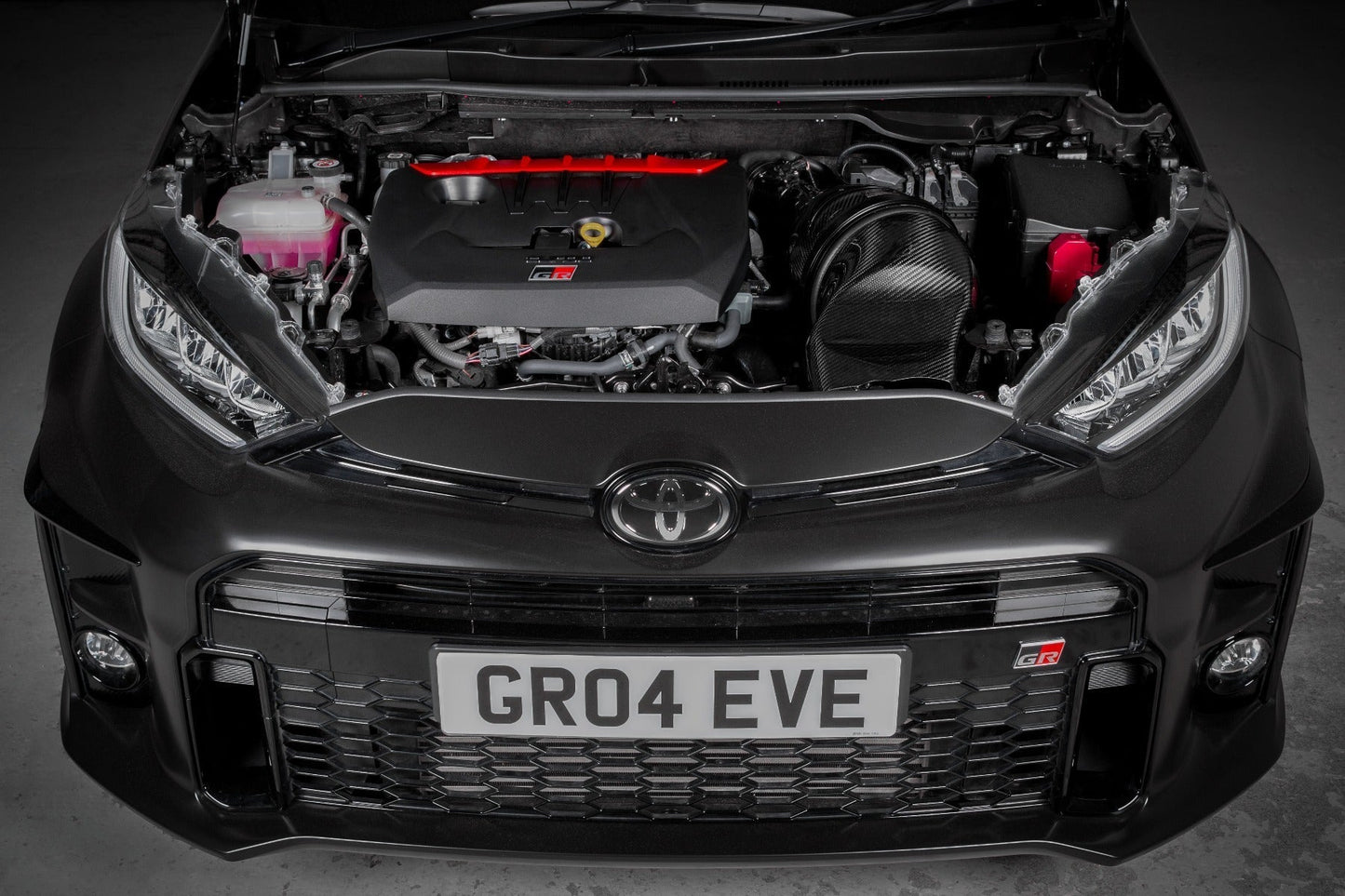 Eventuri Gloss Carbon Fibre Cold Air Intake & Induction Kit for Toyota GR Yaris / Yaris GR (GR4) – Sealed Carbon Airbox Performance Intake System, High-Flow Air Filter