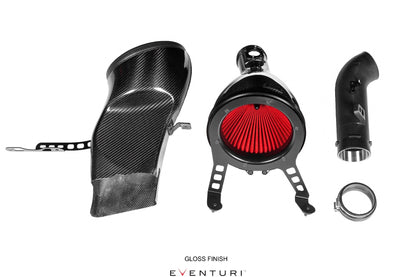 Eventuri Gloss Carbon Fibre Cold Air Intake & Induction Kit for Toyota GR Yaris / Yaris GR (GR4) – Sealed Carbon Airbox Performance Intake System, High-Flow Air Filter