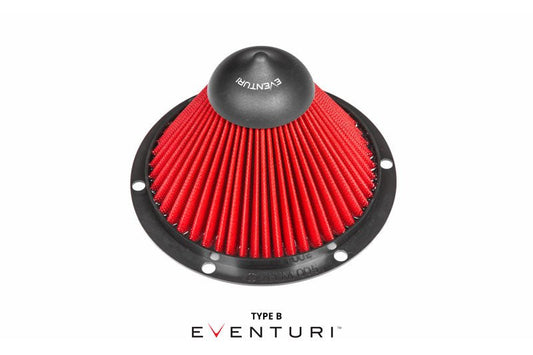 Eventuri Type B High-Flow Dry Cone Air Filter Element - Genuine Replacement for Reverse-Mount Venturi Carbon Intake Systems - MAF-Safe ISO 5011 - Fits Audi RS3/TT RS/RS4/RS5, BMW B58/N55 M2/M3, VW Golf R/GTI, Lamborghini Huracan