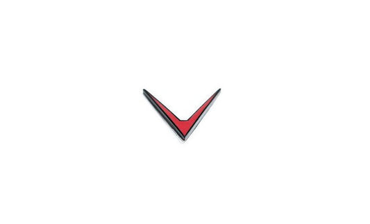 Genuine Eventuri V Logo Gel Badge - Red/Black 3D Domed Resin Emblem Sticker Decal | Universal Fit Self-Adhesive Car Logo Crest for Exterior, Interior & Engine Bay | OEM+ Performance Styling | Official Accessory EVE-V-Badge-Gel