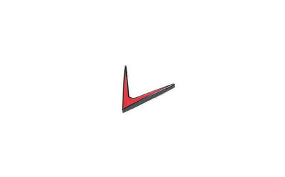 Genuine Eventuri V Logo Gel Badge - Red/Black 3D Domed Resin Emblem Sticker Decal | Universal Fit Self-Adhesive Car Logo Crest for Exterior, Interior & Engine Bay | OEM+ Performance Styling | Official Accessory EVE-V-Badge-Gel
