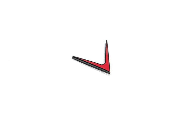Genuine Eventuri V Logo Gel Badge - Red/Black 3D Domed Resin Emblem Sticker Decal | Universal Fit Self-Adhesive Car Logo Crest for Exterior, Interior & Engine Bay | OEM+ Performance Styling | Official Accessory EVE-V-Badge-Gel
