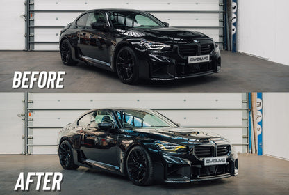 Evolve BMW M2 G87 Lowering Springs & Wheel Spacer Kit (2 Series) - Stance/Drop Package 35mm Front 30mm Rear - Hub-Centric 15mm Front 12mm Rear - Flush Fitment, Extended Bolts - Suspension Upgrade 2023+