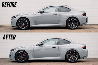 Evolve BMW M2 G87 Lowering Springs & Wheel Spacer Kit (2 Series) - Stance/Drop Package 35mm Front 30mm Rear - Hub-Centric 15mm Front 12mm Rear - Flush Fitment, Extended Bolts - Suspension Upgrade 2023+