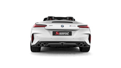 Akrapovic Titanium Cat-Back Sports Exhaust + Evolution Link/Mid Pipes for BMW Z4 G29 M40i B58/B58B30C (Non-OPF/GPF) - Valved Rear Silencer/Muffler, Quad Carbon Fibre Tailpipes, Lightweight Back Box, Sound Kit Compatible