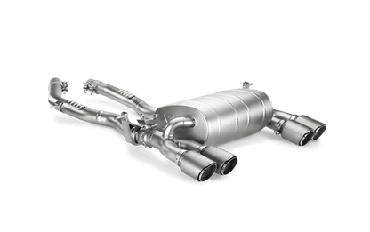 Akrapovic Slip-On Line Titanium Axle-Back Exhaust for BMW M3 F80 (2014-2017) - Rear Section/Back Box Performance Muffler, Quad Tip S55 Sports Rear Silencer