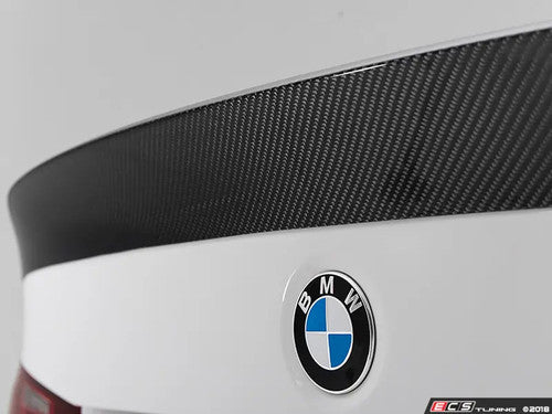 Turner Motorsport Carbon Fibre High Kick Ducktail Boot Lip Spoiler for BMW F30 3 Series & F80 M3 - CSL Style Rear Trunk/Decklid Wing, Carbon Fiber Rear Lip - Fits 320i 328i 330e 330i 335i 340i xDrive Saloon/Sedan