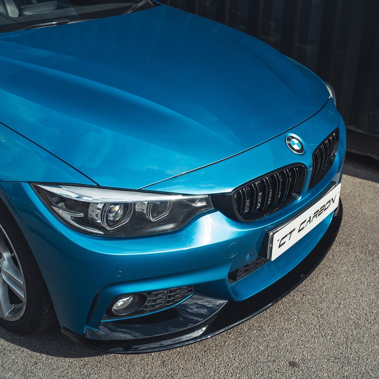 BMW 4 Series F32 M Sport Coupe 2013–2020 Full Body Kit – Gloss Piano Black Shadowline MP/M Performance Style Aero Styling Pack by CT Carbon BLAK Series – Front Splitter, Side Skirt Extensions, Rear Diffuser – Twin Left Dual Exit – OEM+ Black Pack