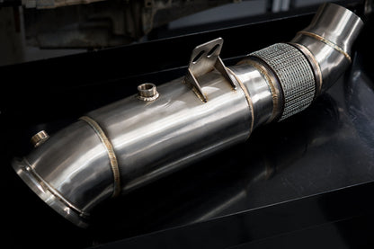 BMW B58 5" Super Sport Cat Downpipe  200 Cell High-Flow Sports Catalyst, 5in to 4in Flexi  MOT-Friendly, No EML  Osprey Performance  Fits M140i M240i 340i 440i 540i 740i X3/X4 M40i (B58)