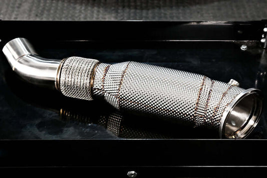 Osprey Performance BMW B58 200 Cell 200cpsi Sports Cat Catted Downpipe Front Pipe for M140i M240i 340i F20 F22 F30 - Stainless Steel High-Flow Turbo Outlet Exhaust Upgrade