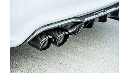 Akrapovic Slip-On Line Titanium Rear Silencer | Axle-Back Exhaust/Back Box for BMW M2 Competition M2C (F87/F87N) 2018+ | OPF/GPF & Non-OPF Compatible | ECE Approved | Carbon Fibre Tailpipes | Lightweight Performance Muffler