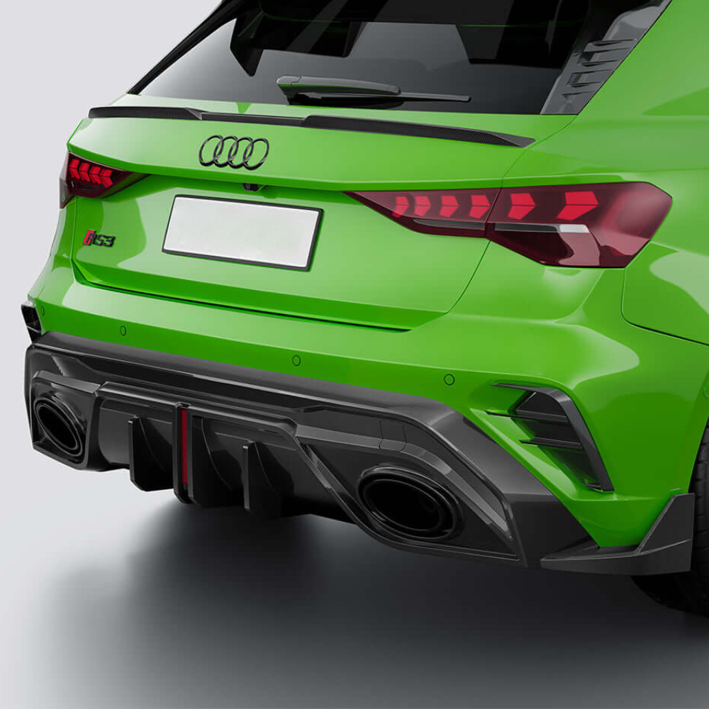 Audi RS3 8Y.5 2025 Carbon Fiber Rear Diffuser V2 Kit