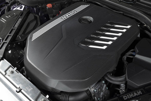 Dinan Satin Matte Carbon Fibre (Fiber) Engine Cover for BMW B58D G-Series - Carbon Engine Bay Shroud/Top Panel 2x2 Twill OEM+ Upgrade