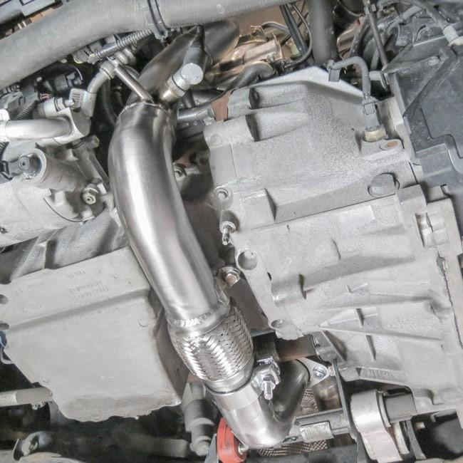 Ford Fiesta Mk7 1.0 EcoBoost Downpipe / Front Pipe - Cobra Sport 2.5in (63.5mm) Turbo Outlet Pipe - Sports Cat or De-Cat - High Flow Catalyst, Race Decat - Bolt-On Performance Exhaust Upgrade for ST-Line 2012-2017