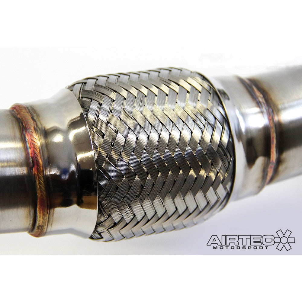 AIRTEC Motorsport Catless Downpipe for Ford Fiesta Mk7 1.0 EcoBoost (1.0T) – Decat/De-Cat/Cat Delete Straight Pipe Exhaust Upgrade, 2.3in Free-Flow Turbo Downpipe, Track Use Only