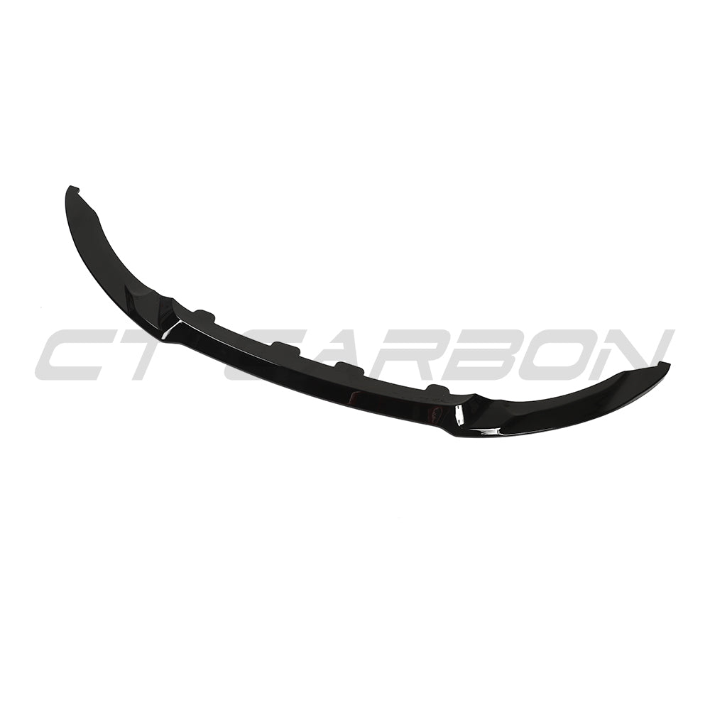 BMW M3/M4 F80 F82 F83 (F8X) 2014-2020 Gloss Piano Black Front Lip Spoiler | CS Style Front Splitter Chin Spoiler Bumper Lip | CT Carbon BLAK OEM+ Aero Lower Valance Extension Fits M Front Bumper