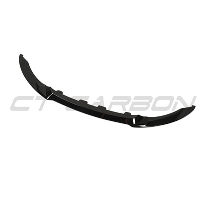BMW M3/M4 F80 F82 F83 (F8X) 2014-2020 Gloss Piano Black Front Lip Spoiler | CS Style Front Splitter Chin Spoiler Bumper Lip | CT Carbon BLAK OEM+ Aero Lower Valance Extension Fits M Front Bumper