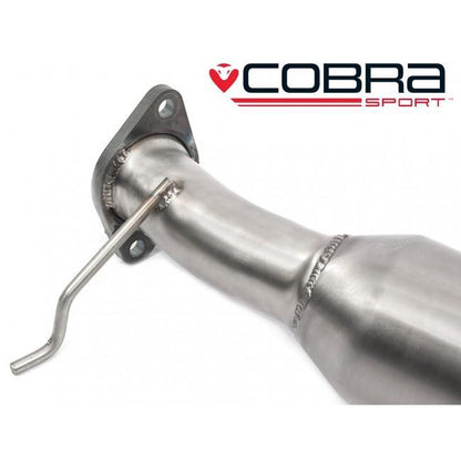 Ford Fiesta Mk6 ST150/ST 150 2.0 Duratec Front Pipe/Downpipe by Cobra Sport - High Flow Sports Cat or De-Cat/Decat Cat Delete - 57.1mm (2.25") Performance Exhaust Front Section 2005-2008