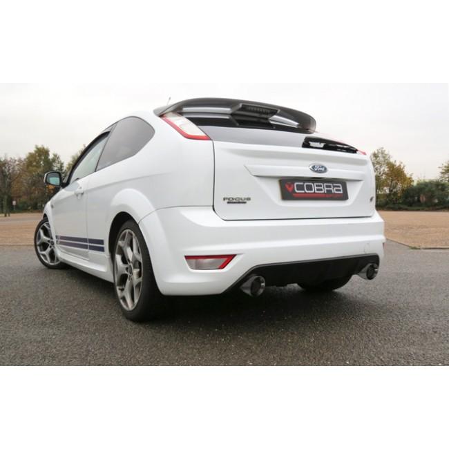 Cobra Sport Ford Focus ST225 Mk2 2.5T Cat Back/Catback Performance Exhaust System 3in (76mm) Stainless | Resonated & Non-Resonated | Sports Backbox Rear Section | Centre Silencer Delete | 2005-2010