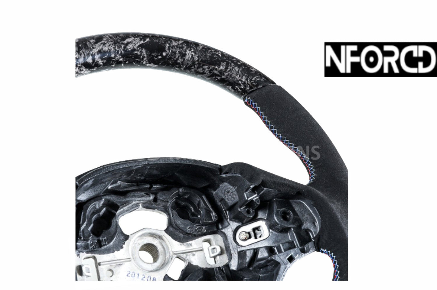 BMW F-Series Flat Bottom D-Shape Forged Carbon Fibre Suede/Alcantara Steering Wheel - M Sport/M Performance Style - Direct Fit Replacement - Retains OEM Airbag Buttons - Paddle Shift Ready - Fits 1 2 3 4 Series F20 F21 F22 F23 F30 F31 F34 F35 F32 F33 UK