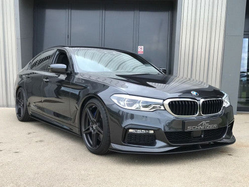 AC Schnitzer Front Lip Splitter Spoiler for BMW 5 Series G30 G31 (2017-2023) M Sport (M Aerodynamics/M-Tech) | PU-RIM Polyurethane Front Bumper Chin Spoiler Valance Extension Aero Lip | Fits Saloon/Sedan & Touring/Estate | Matte Black Paintable OEM+