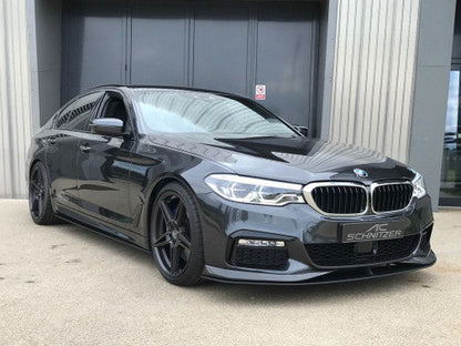 AC Schnitzer Front Lip Splitter Spoiler for BMW 5 Series G30 G31 (2017-2023) M Sport (M Aerodynamics/M-Tech) | PU-RIM Polyurethane Front Bumper Chin Spoiler Valance Extension Aero Lip | Fits Saloon/Sedan & Touring/Estate | Matte Black Paintable OEM+
