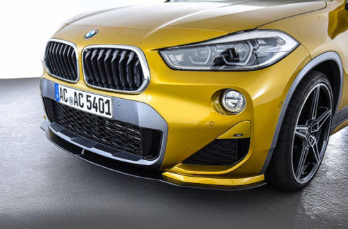AC Schnitzer Aero Front Lip Splitter Spoiler for BMW X2 F39 M Sport (2018-2023) – Chin Spoiler / Front Bumper Lip / Lower Valance Polyurethane – Satin Black, Paintable – M-Sport Body Kit Upgrade