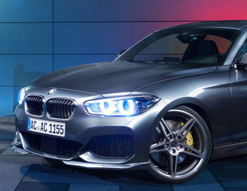 Genuine AC Schnitzer (ACS) Front Canards / Corner Splitters for BMW 1 Series F20/F21 LCI Facelift (2015-2019) M Sport - Aero Blades Bumper Spoiler Elements for M135i/M140i