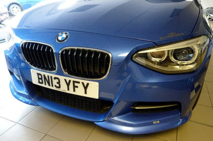 AC Schnitzer Front Spoiler Elements Splitters/Canards/Winglets Front Lip for BMW 1 Series F20/F21 3dr/5dr M Sport (Pre-LCI/Pre-Facelift 2011-02/2015) - M Aerodynamics Bumper Extensions Aero Add-On Kit, Pair